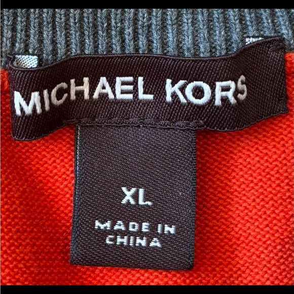 Michael Kors Men's Bold Red Full Zip Collared Bomber Jacket - Picture 3 of 8